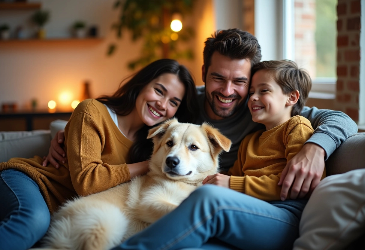 chien famille