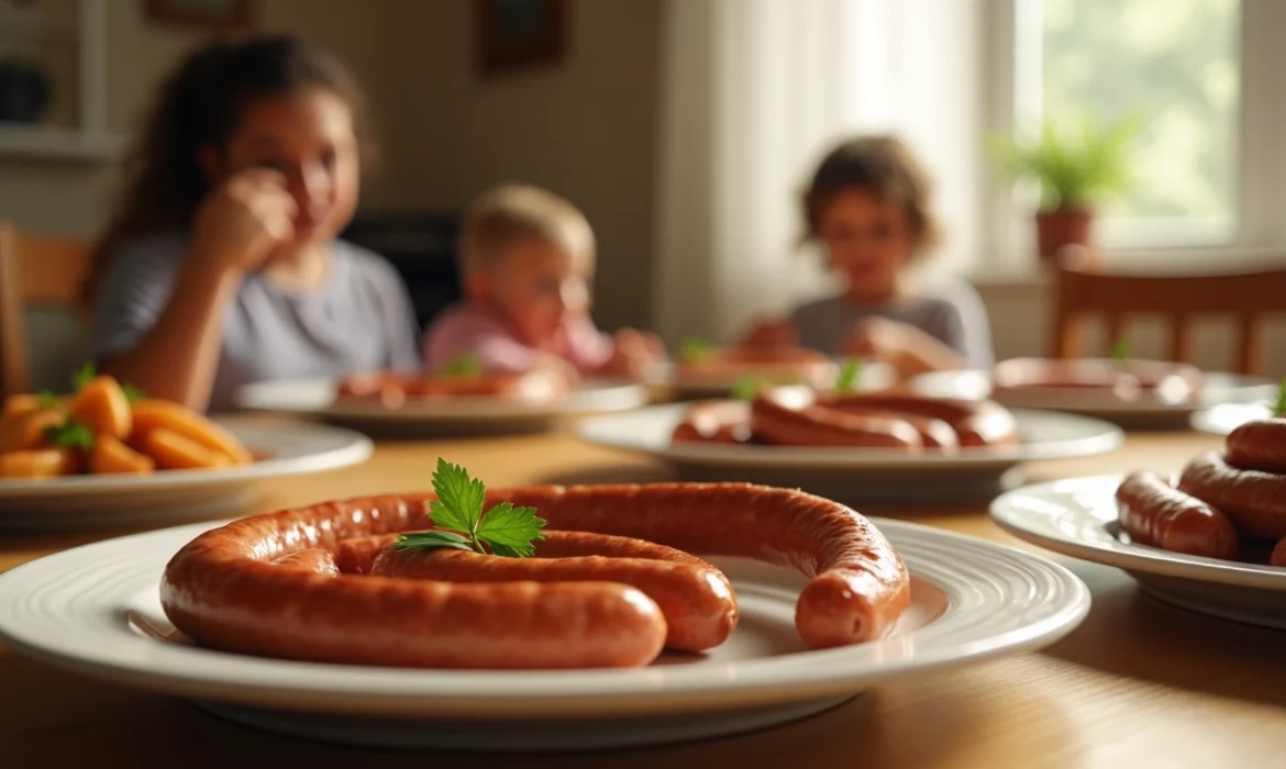 1 kg de saucisses : portions recommandées pour enfants et adultes