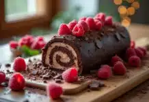 La délicate alchimie de la bûche chocolat-framboise